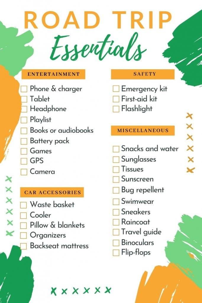 Road trip essentials and packing list - 40+ must-haves for an epic road trip