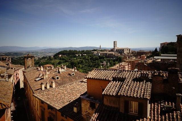 Roofs of Perugia, Italy