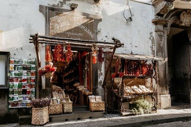 Small shop in Sorrento, Italy