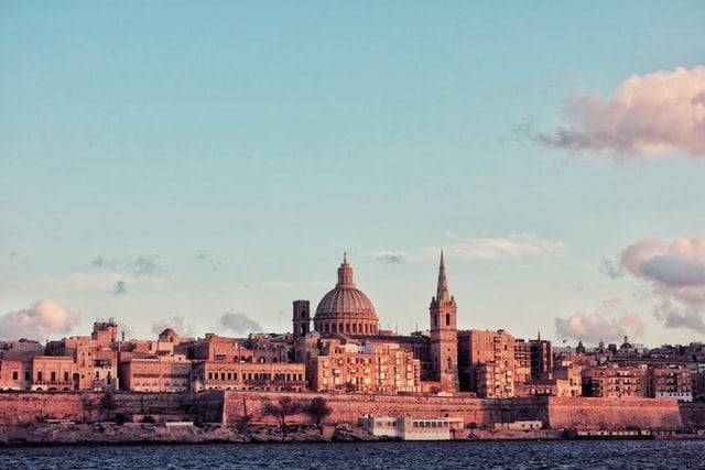 Valletta at sunset Malta